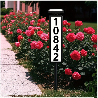 Solar House Number Light LED, DIY Address Sign with 38 LEDs, Switchable & Cool White, 270° Solar Panel