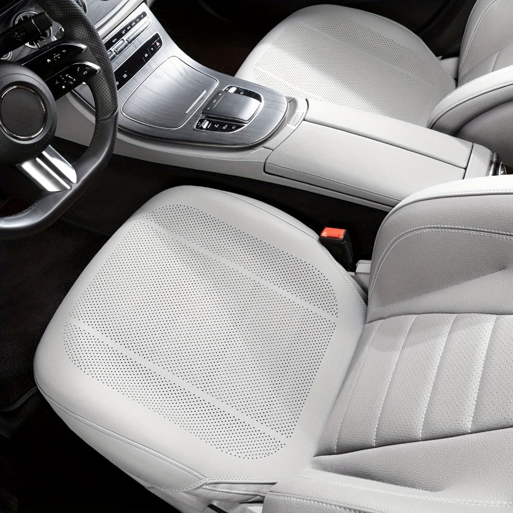 Perforated Car Seat Cushion Single Pad with 45 x 55cm Size and Black, White, Orange or Brown Color Options