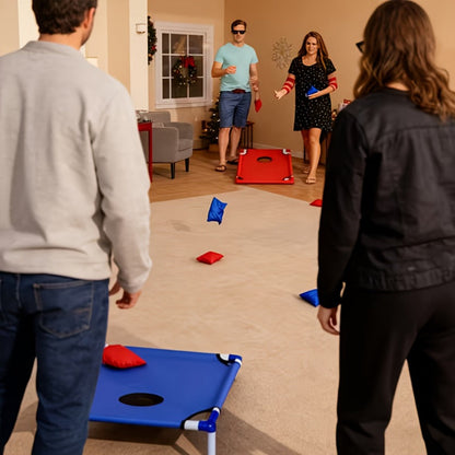 Portable Cornhole Bean Bag Toss Game Foldable Board 12 Bean Bags Storage Bag with the Listed Color, Size or Set Options for Everyday Use