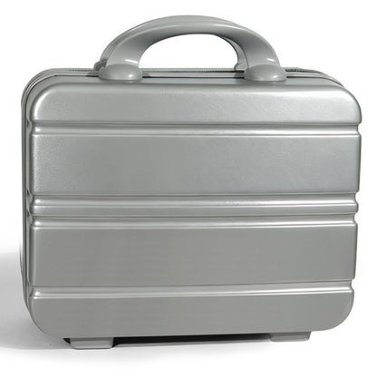 Hard Shell Makeup Travel Case Waterproof Pressure-Proof Portable Cosmetic Suitcase with Elastic Band Luggage Attachment Carry-On Organizer