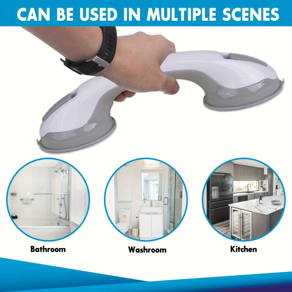 Grab Bars for Bathroom 2pcs Suction Cup No Drill Shower Handle for Elderly Adjustable Height for Entryways, Bedrooms and Living Spaces