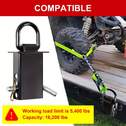 Stake Pocket D-Ring Tie Down 12, 000 lbs Breaking Load Heavy Duty Flatbed Truck Trailer Cargo Anchor – Adjustable 2"x4" Universal Fit