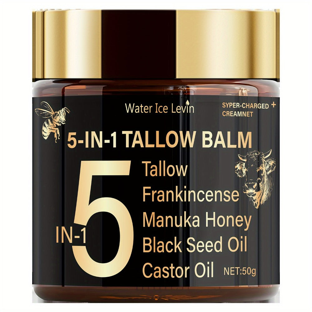 Beef Tallow Cream with Honey & Castor Oil - Deep Hydration Face & Body Cream - Skin for Entryways, Bedrooms and Living Spaces