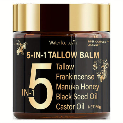 Beef Tallow Cream with Honey & Castor Oil - Deep Hydration Face & Body Cream - Skin for Entryways, Bedrooms and Living Spaces