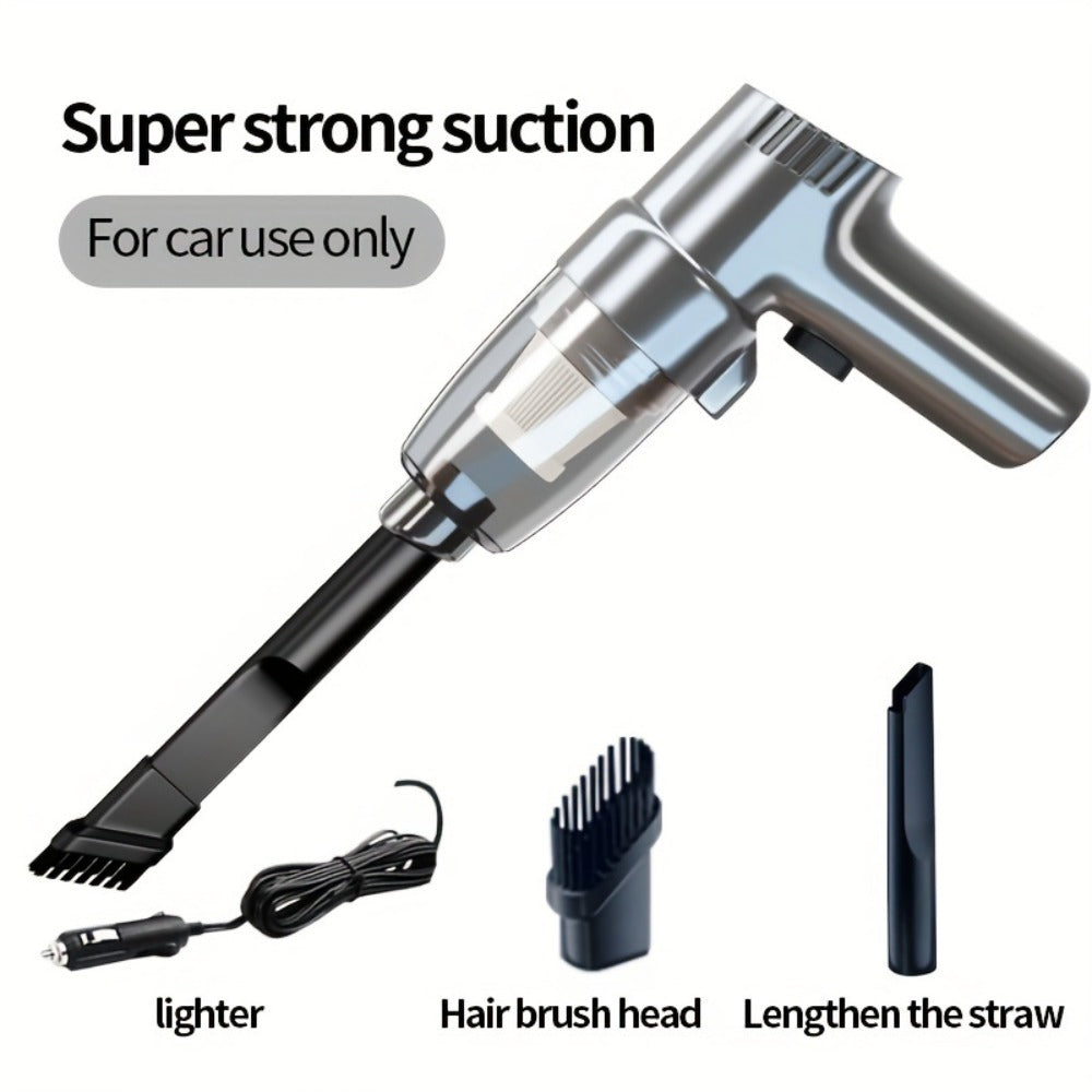 Corded Handheld Car Vacuum Cleaner with 3KPa Source Rating, 3m Power Cord, Brush and Crevice Nozzles in Five Colors