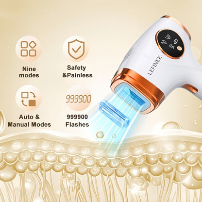 IPL Hair Removal Device 999900 Flashes 3-in-1 At-Home Laser Hair Remover for Women Men for Everyday Face, Beard and Body Grooming