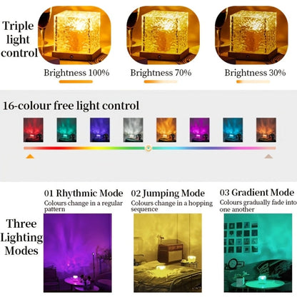 LED Star Projector Night Light USB Powered, 7-Star Galaxy Starry Sky & Water Ripple Effect Lamp for Bedroom Camping Wedding Home Decor