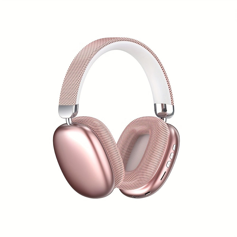 Foldable Over-Ear Wireless Headphones with Cushioned Earcups, Padded Headband and Black or Purple Finish