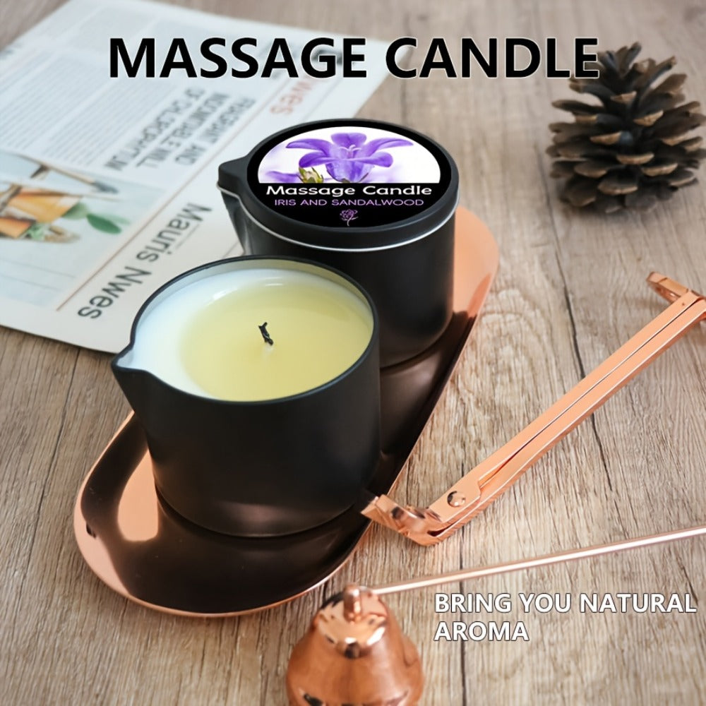 Luxury Soy Wax Candle 2-in-1 Massage Body Oil Essential Oil 20+ Scents 1pc 2pcs 6pcs Warm Moisturizing Lotion Spa Nail Salon Wedding