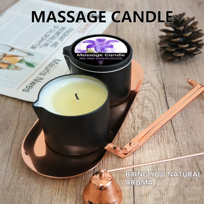 Luxury Soy Wax Candle 2-in-1 Massage Body Oil Essential Oil 20+ Scents 1pc 2pcs 6pcs Warm Moisturizing Lotion Spa Nail Salon Wedding