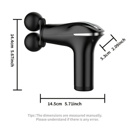 Handheld Massage Gun with Dual Heads, 3 Interchangeable Attachments for Full Body, Powerful Rechargeable Fascia Gun for Back