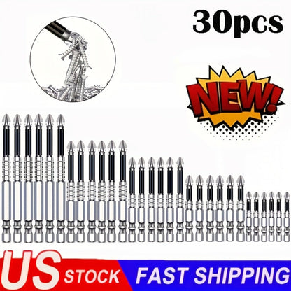 Nanwei K5 Magnetic Driver Bit Set with Hex Shanks, 50-150mm Lengths and 5- to 30-Piece Options