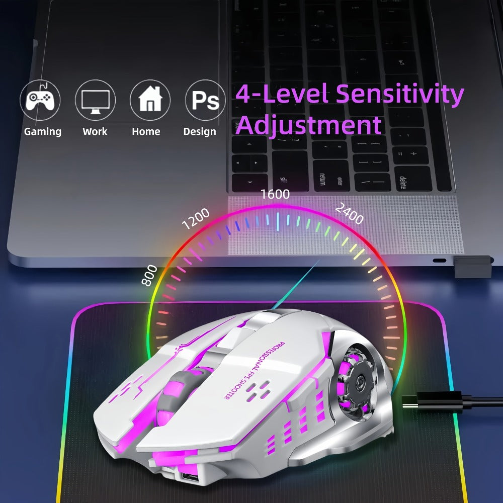 Wireless Gaming Mouse RGB Rechargeable T-WOLF 2.4GHz Large Mouse for PC Laptop Tablet Mac for an Everyday Personal Care Routine