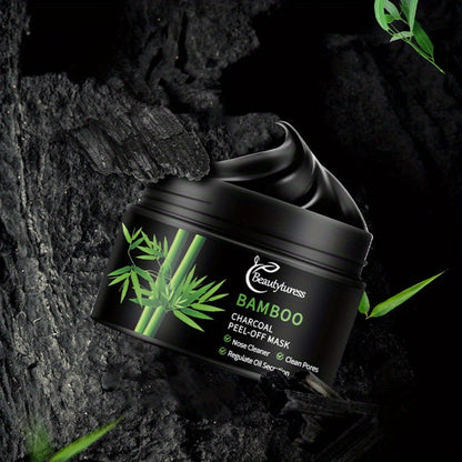 Bamboo Charcoal Clay Face Mask Deep Cleansing Pore Minimizing Oil Control Blackhead Remover for Bath Time, Home Spa and Personal Care