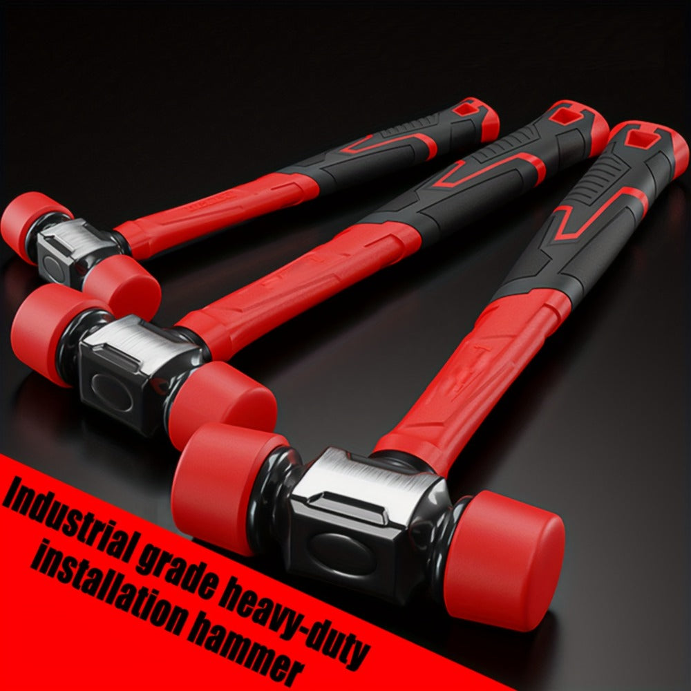Rubber Mallet Hammer Heavy Duty 27mm & 36mm, Dead Blow Installation Hammer for Flooring Tile Carpentry Renovation