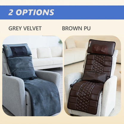 Full Body Shiatsu Massage Mattress, 10-Zone Vibration with Neck Kneading & Hot Compress for Home or Salon Spa Use