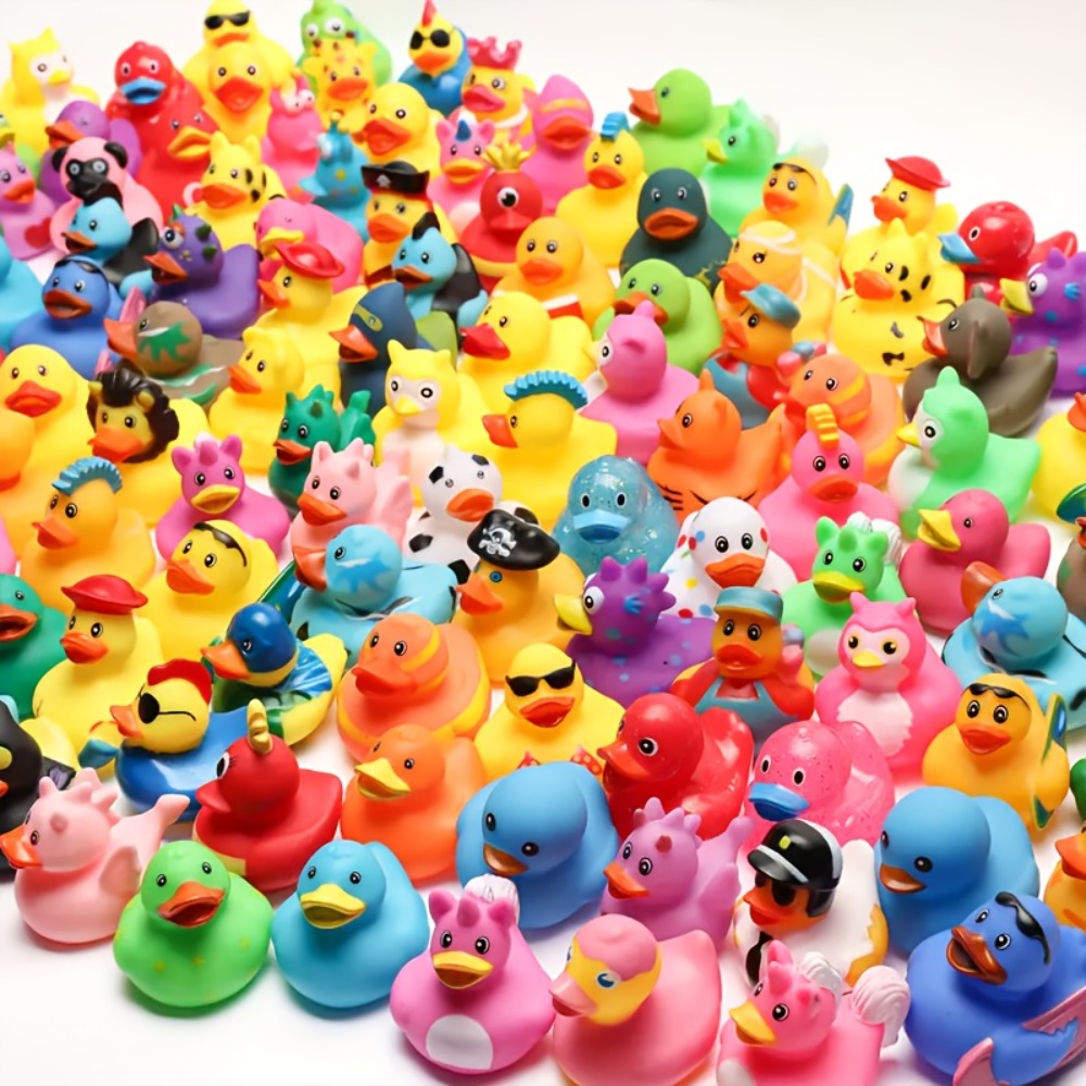 Mini Rubber Ducks Bulk Set, 2" Floating Bath Toy Variety for Kids, Cute Assorted Ducks for Bath Time