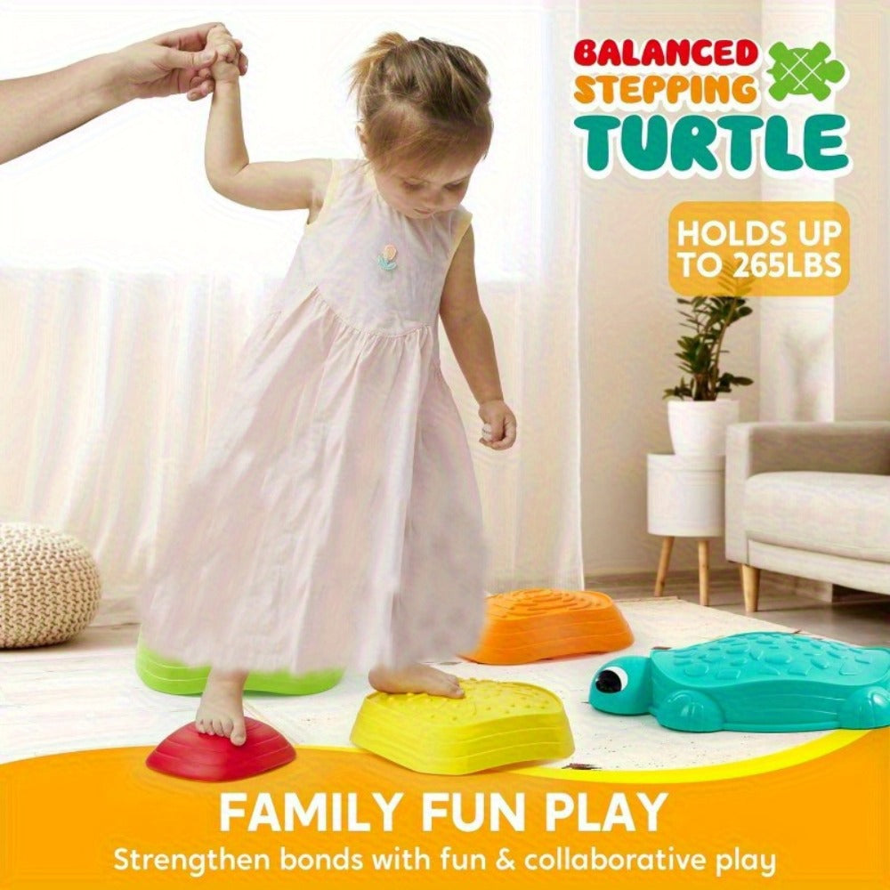 Kids Turtle Balance Stepping Stones 5pcs, Obstacle Course Coordination Game Toy, Up to, PP Material