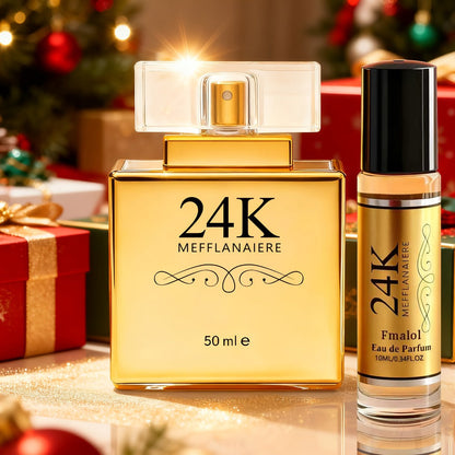 24K Gold Women's Eau de Toilette Perfume 1.69 oz Fresh Vanilla Scent - Luxurious Gold Bottle for Bath Time, Home Spa and Personal Care