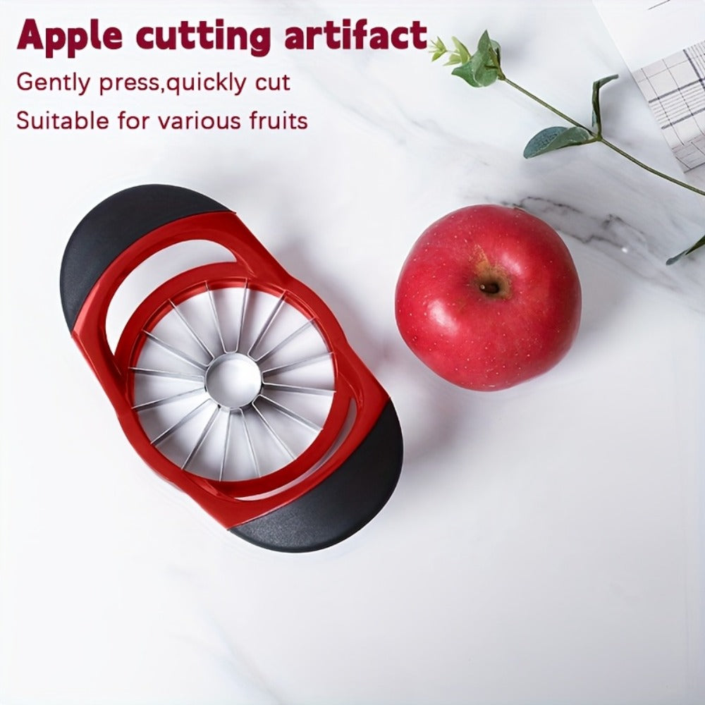 Apple Cutter Slicer 12-Blade Large Ultra-Sharp Stainless Steel, One-Press Core Remover Divides into 12 Pieces