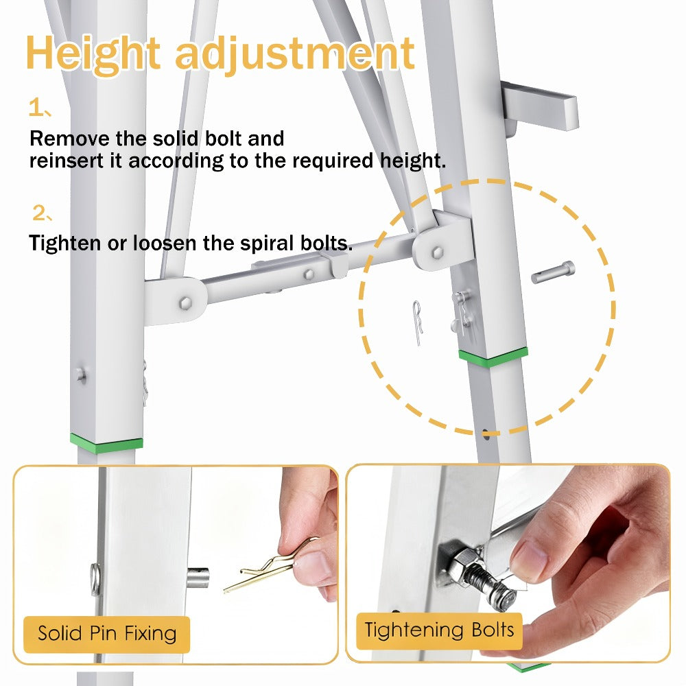 Folding Work Platform Scaffold Portable Adjustable Height Ladder Stool for Entryways, Bedrooms and Living Spaces