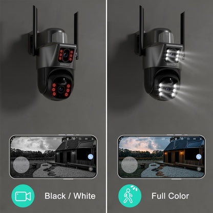 Security Camera Solar 4MP-Labelled Model with 8X Digital Zoom, PIR Detection, Color Night Vision and Three Options