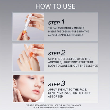 Astaxanthin Face Serum with Yeast Essence – Antioxidant Anti-Aging Moisturizing Booster, Fragrance-Free Lightweight Hydrating Facial Essence