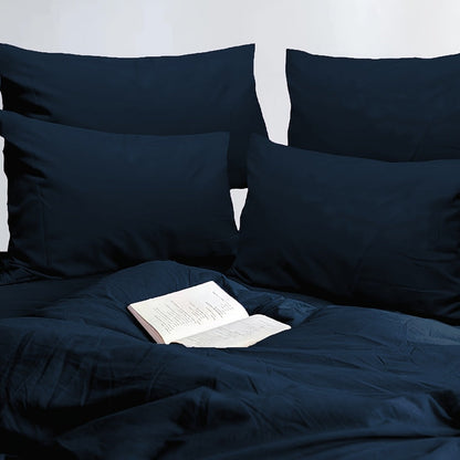 Microfiber Pillowcases Set of 4 – Soft Brushed 90GSM Wrinkle-Resistant Envelope Closure Pillow Covers, Queen & King Size, Multiple Colors