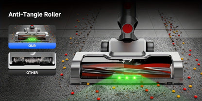 Cordless LED Stick Vacuum Cleaner with Removable Battery, Two Suction Modes and Seven Color Options