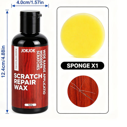 Wood Scratch Wax – Hardwood Floor & Furniture Restorer Polish for Cabinets, Doors, Tables – Fix Scratches
