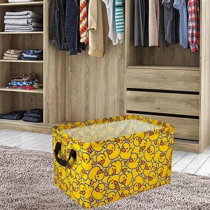 Soft Open-Top Printed Storage Bin with Side Handles and Cat, Dog, Pumpkin, Duck or Dachshund Designs