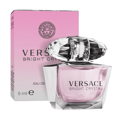Mini Travel Perfume Spray for Women 5ml Versace Bright Crystal Eau de Toilette Fresh Floral EDT Purse Size Pocket Perfume TSA Friendly