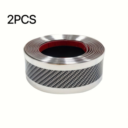 Car Door Guard Scratch Protector 2pcs Carbon Fiber Design – Anti-Scratch Strip for Rearview Mirror & Bumper, Universal Fit in Blue Red Gray