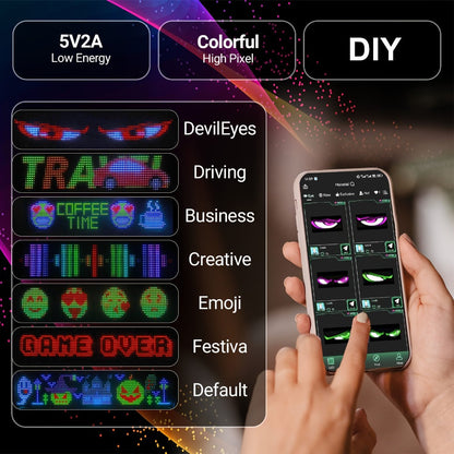 Bendable LED Display Screen App & Remote Control - Ultra-Thin 2mm Flexible LED Matrix Panel for an Everyday Personal Care Routine