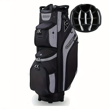 Golf Cart Bag with Full-Length Dividers – Sturdy Spacious Stand Bag with Multiple Pockets for Golf Club Organization, Accessories Storage