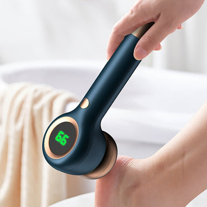 Electric Callus Remover for Feet - Rechargeable Foot File with 3 Interchangeable Heads, 2 Speed Settings & Built-in Vacuum