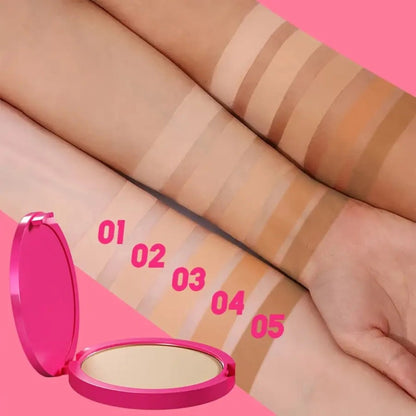 Waterproof Powder Foundation Matte Full Coverage Non-Cakey Formula 0.31oz Compact – Shine, for Makeup, Travel and Everyday Vanity Use