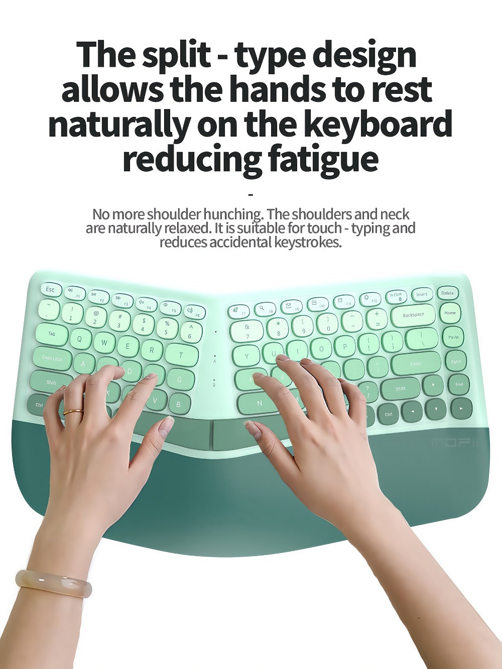 Wireless Keyboard and Mouse Combo with Wrist Support Anti-RSI Silent Keys 2.4GHz Plug-and-Play for an Everyday Personal Care Routine