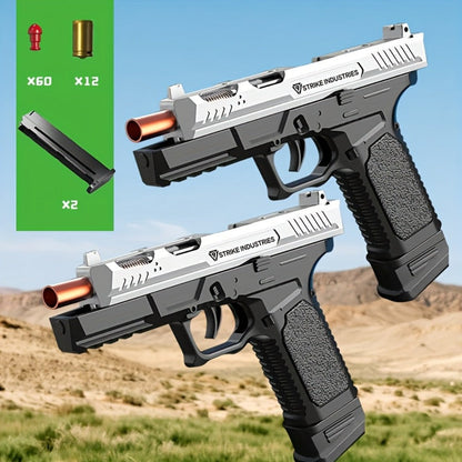 G17 Bullet Toy Gun for Boys, Rapid Fire Foam Dart Blaster Pistol, Realistic Textured Grip, Outdoor Shooting Game Toy