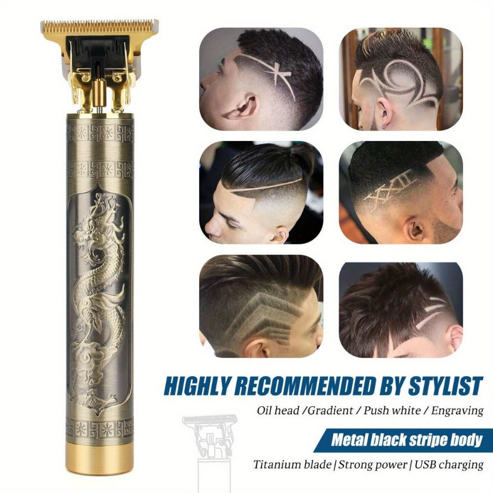 Electric Hair Clipper & Beard Trimmer Set for Men – USB Rechargeable Cordless Haircut Kit with 4 Guide Combs | Professional Home Barber
