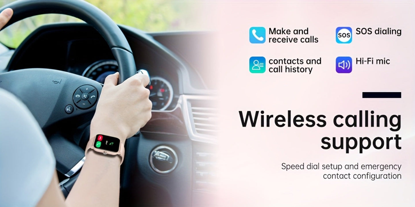 Smartwatch with Built-in Alexa FAWEIO 1.8" HD Touch Screen, Bluetooth Calling, 100+ Sport Modes, Fitness Tracker Heart Rate Sleep