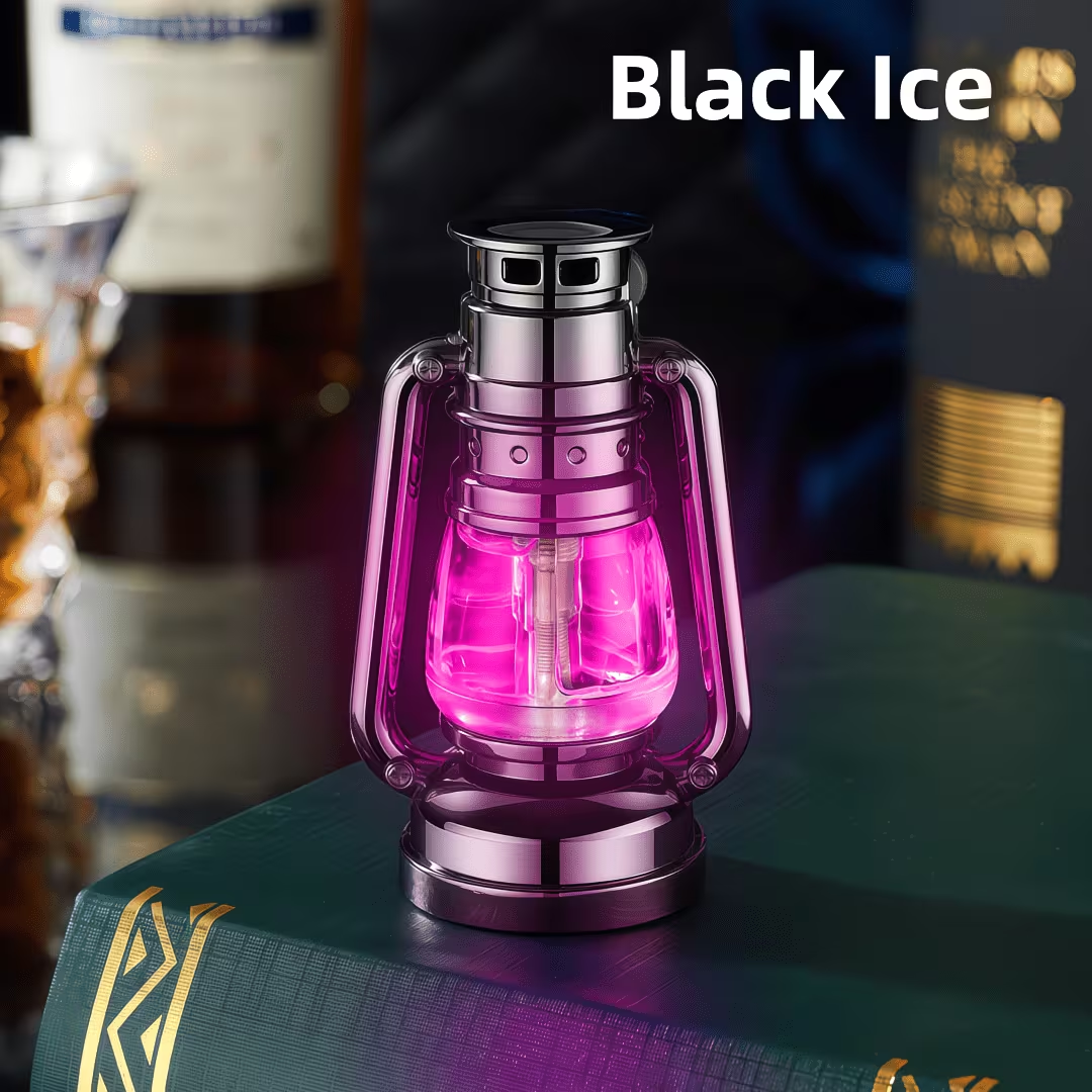 Metal Horse Lantern Lighter Cool Grinding Wheel Design – Refillable Adjustable Flame Windproof Lighter, Creative Mood Light Novelty Lighter