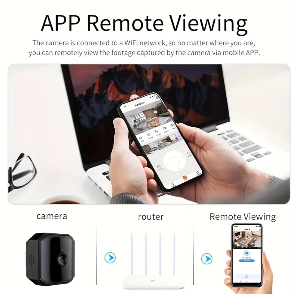 Wireless Security Camera Rechargeable Battery, No WiFi No Internet AP Hotspot, IR Night Vision, Two-Way Audio