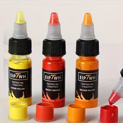 Tattoo Ink EIPTWH 14-Color Set with 15ml Bottles and One Complete Kit Configuration with Item-Specific Color, Capacity and Bottle Choices