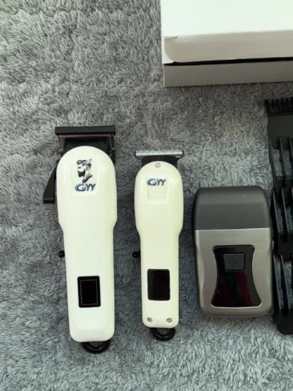 Hair Grooming Kit for Men - Electric Hair Clipper Set with Digital LCD Display, USB Rechargeable
