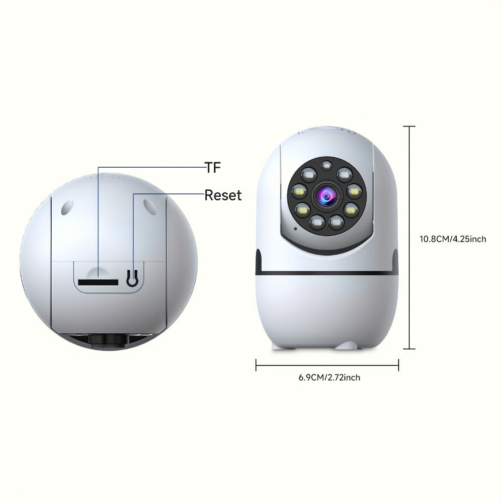 Security Camera 1080P Indoor PTZ Model with 355 Pan-Tilt, Dual-Band WiFi, Two-Way Audio and Three Pack Sizes