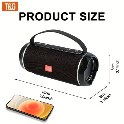 Bluetooth Speaker T&G TG116C 10W Model with Bluetooth 5.0, IPX4 Rating, TWS, USB, TF, FM and Type-C