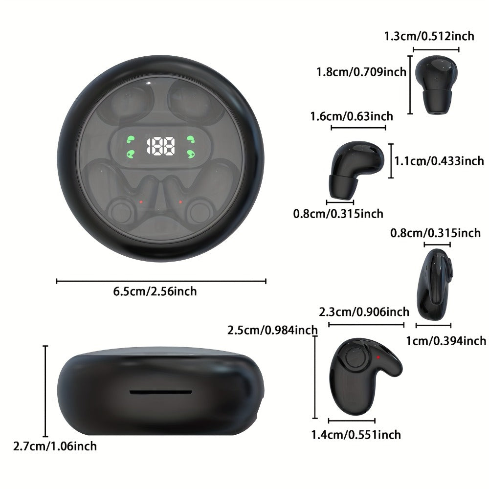 2-in-1 Wireless Earphones Couples Shared Audio Long Battery Life Clear Sound TV Movies for Bedside Audio, Alarms and Room Entertainment