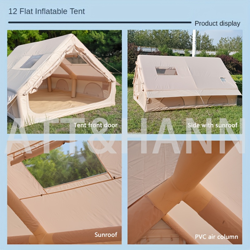 Inflatable Camping Tent 4-8 Person Air Cabin Glamping UV Protection for Garden, Patio and Yard Use