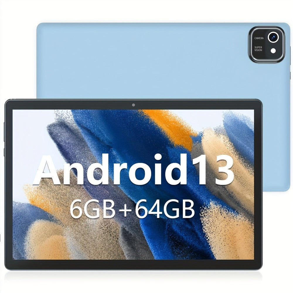 Android Tablet 10-Inch with Android 13, Octa-Core CPU, GPS, 64GB Internal Storage and 6000mAh Battery